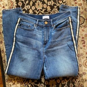 LOFT HIGH WAISTED SIDELINE JEANS